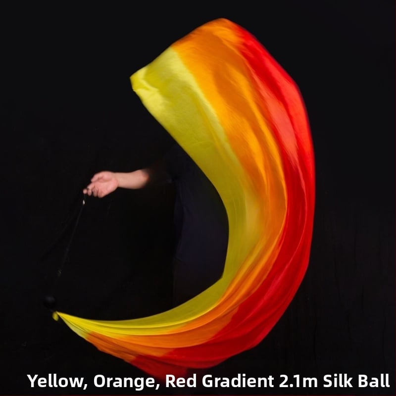 Аксесоар за танц на корема с градиентна коприна кърпа и висящо топче (Марка: Other; Възрастова група: Възрастни; Пускане: Лято 2021; Приложение: сценично изпълнение/откриване)