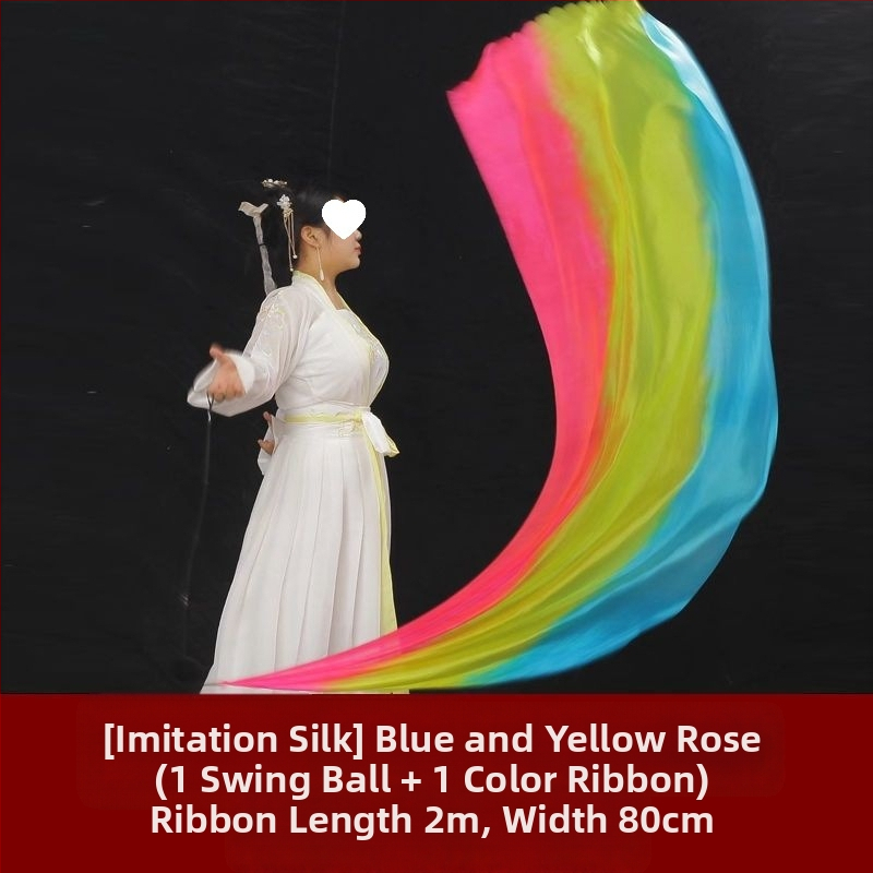 Аксесоар за танц на корема с градиентна коприна кърпа и висящо топче (Марка: Other; Възрастова група: Възрастни; Пускане: Лято 2021; Приложение: сценично изпълнение/откриване)