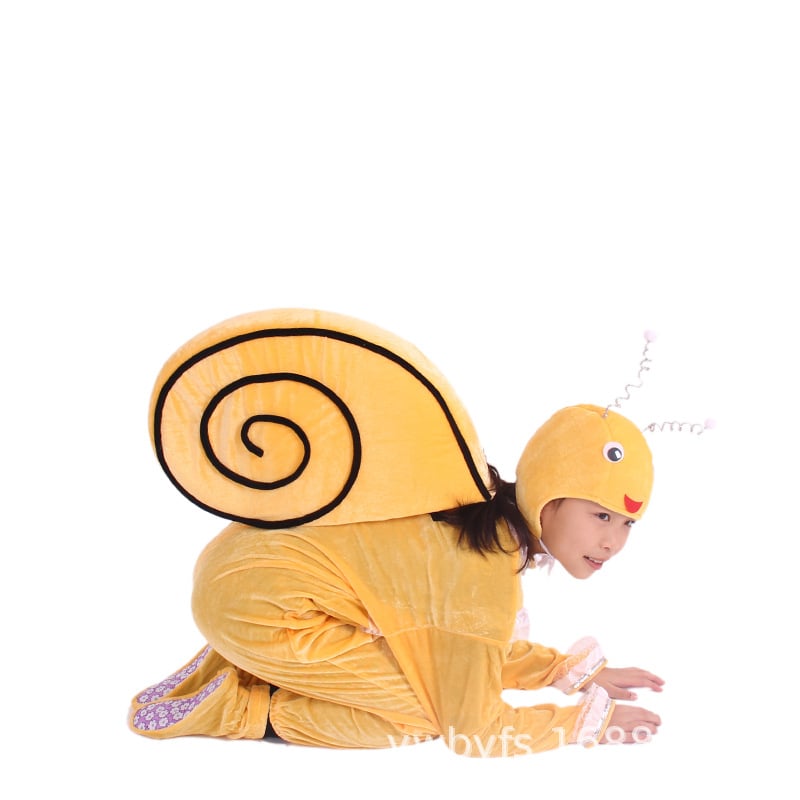 Dječji set za plesno izvedbu s motivom animirane životinje, unisex, zlatni velur, 100% poliester