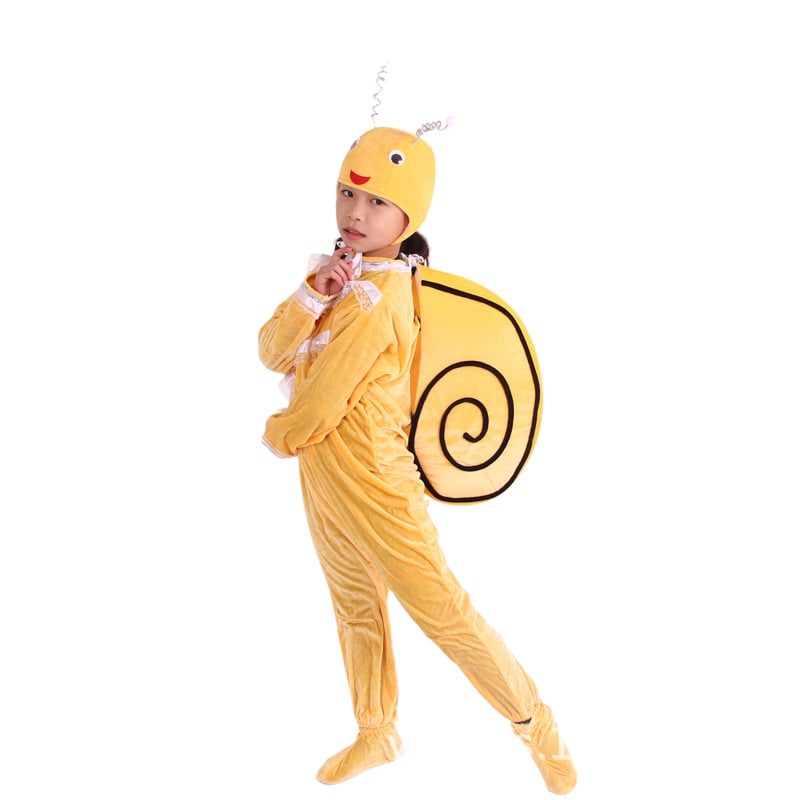Dječji set za plesno izvedbu s motivom animirane životinje, unisex, zlatni velur, 100% poliester