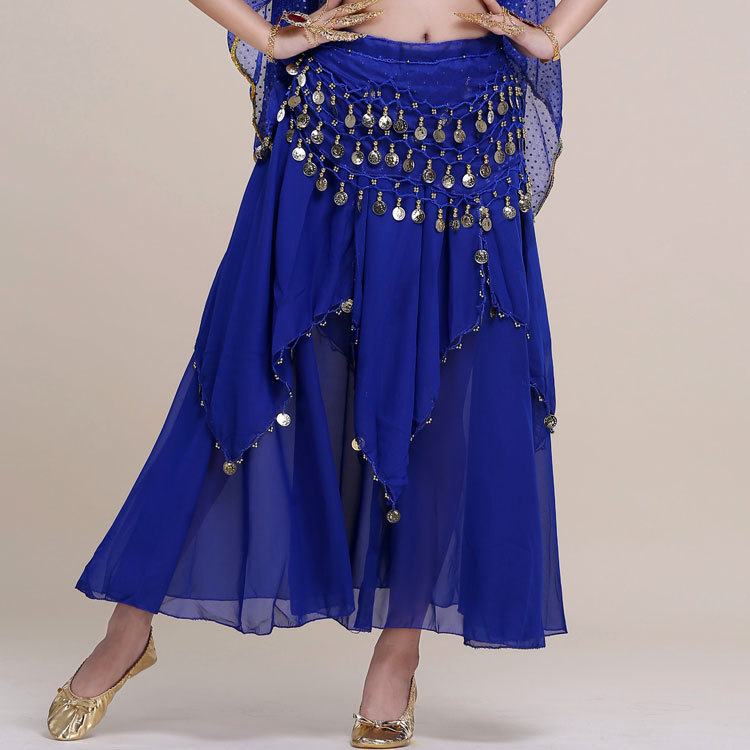 Юбка за ориенталски танц за сценични изпълнения - женски модел, смес от химически влакна, спандекс 80–90%, течен дизайн, есен 2022