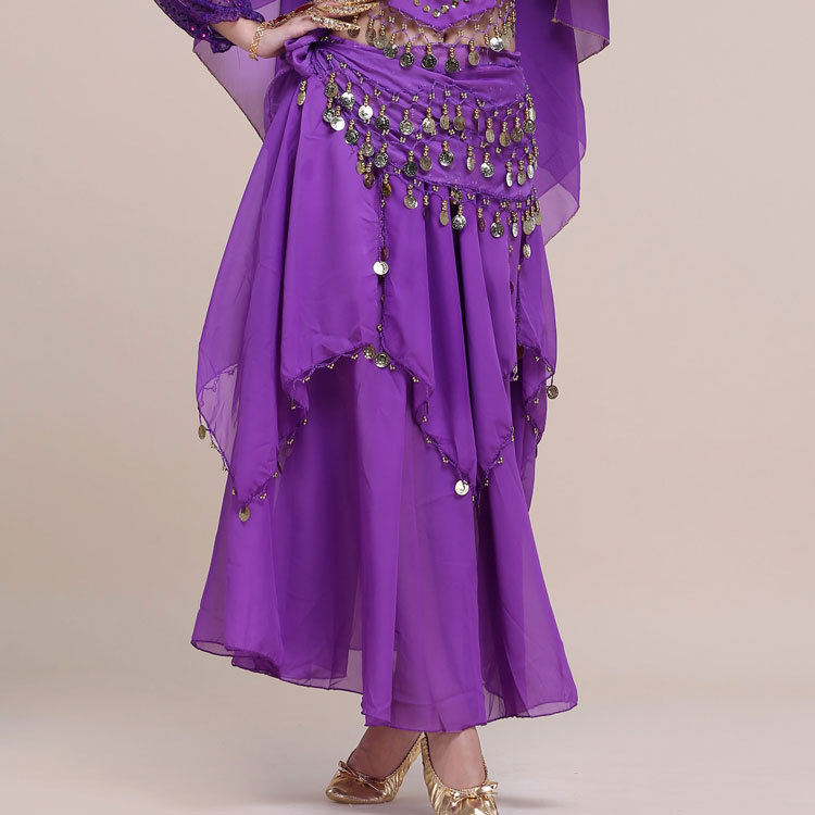 Юбка за ориенталски танц за сценични изпълнения - женски модел, смес от химически влакна, спандекс 80–90%, течен дизайн, есен 2022