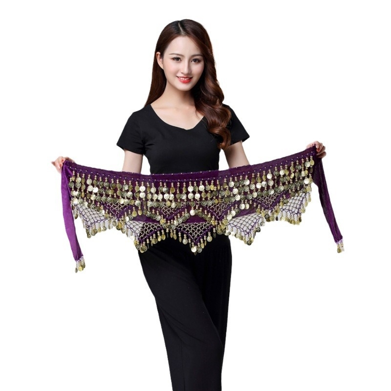 Pojas Belly Dance – etničkog stila, baršunasti materijal, jednokrugli pojas, za odrasle žene