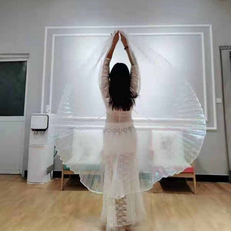 Kostim za belly dance s leđnim krilima i prozirnim krilima, poliester, za žene, 18–24, proljeće 2022