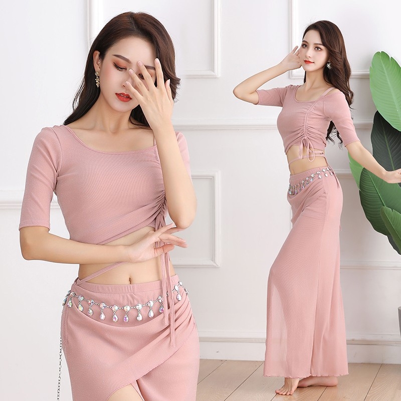 Set za vježbanje plesom trbuha s mrežastim svilenim gazom; Marka Butterfly; glavni materijal: Spandex; postotak glavnog materijala: 70–80%; naziv tkanine: Silver Silk Gauze; pogodno za Belly Dance