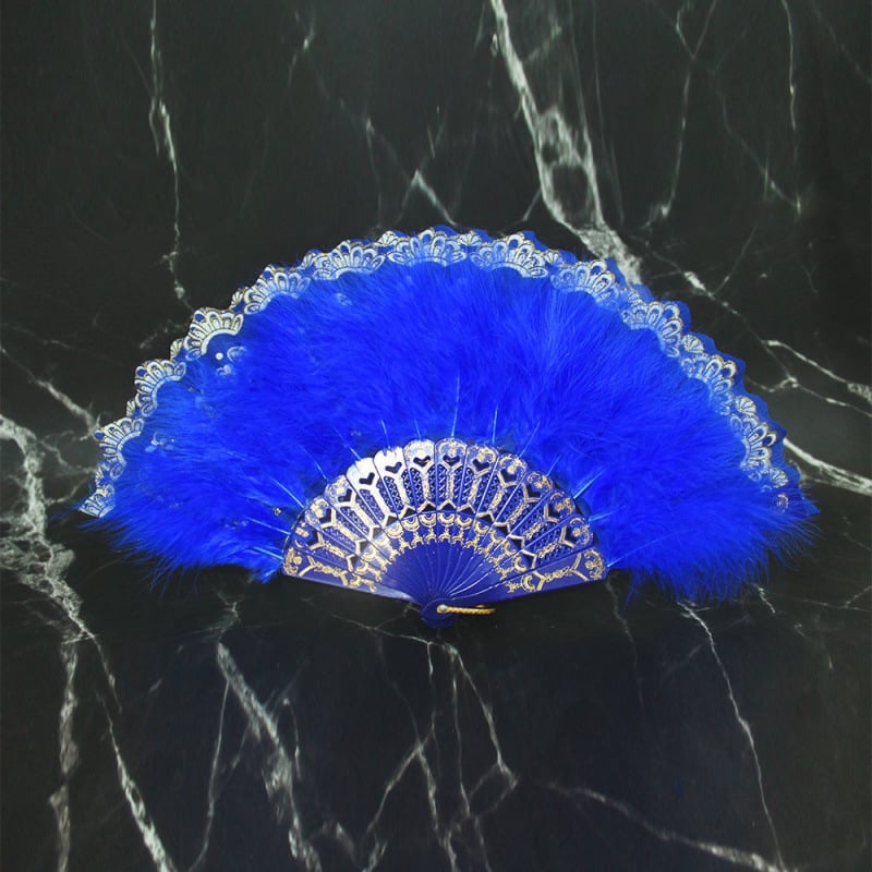 Fan cu pene pliabil pentru dans – Performanța Wing Chun și Belly Dance (Categoria: fan antic, Material: Alt, Schelet: Plastic, Stil: Simplitate modernă, Brand: Unique)