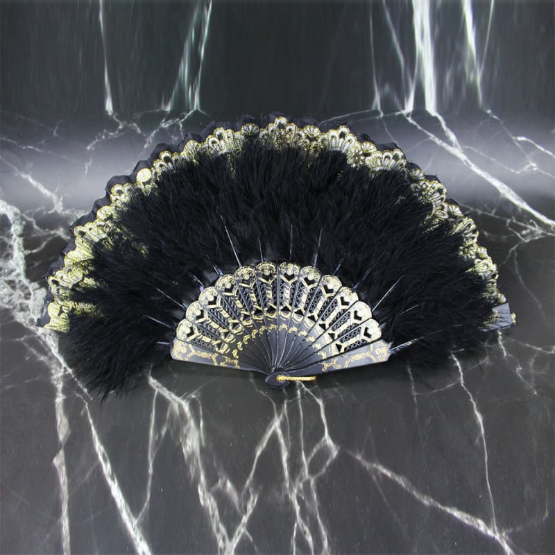 Fan cu pene pliabil pentru dans – Performanța Wing Chun și Belly Dance (Categoria: fan antic, Material: Alt, Schelet: Plastic, Stil: Simplitate modernă, Brand: Unique)