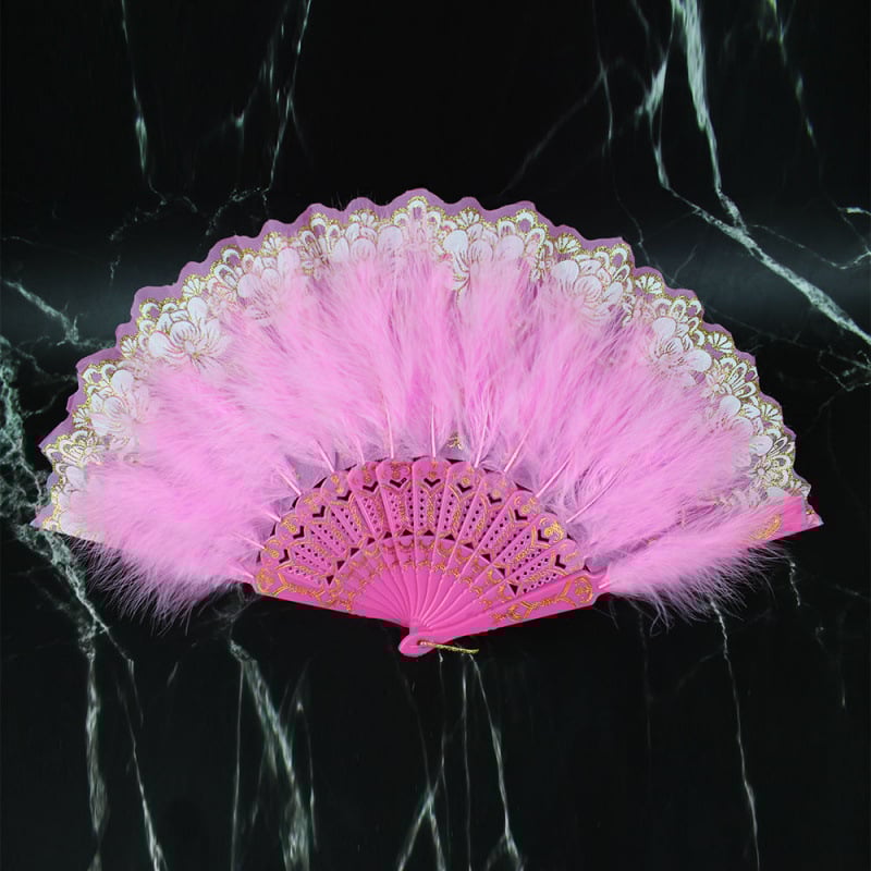 Fan cu pene pliabil pentru dans – Performanța Wing Chun și Belly Dance (Categoria: fan antic, Material: Alt, Schelet: Plastic, Stil: Simplitate modernă, Brand: Unique)
