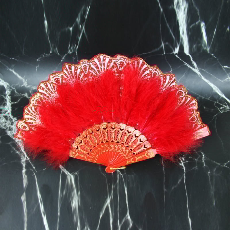 Fan cu pene pliabil pentru dans – Performanța Wing Chun și Belly Dance (Categoria: fan antic, Material: Alt, Schelet: Plastic, Stil: Simplitate modernă, Brand: Unique)