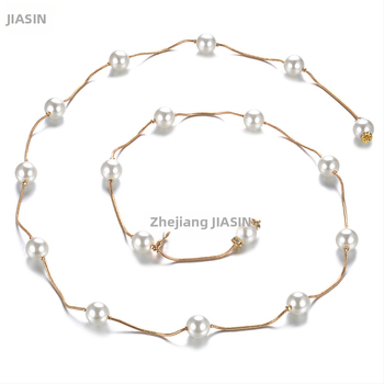 Διπλής χρήσης μαργαριταρένιο ζώνης μέσης, μεταλλική κατασκευή, αγκράφα από κράμα, κούμπωμα με γάντζο, λεπτή διάσταση (<2 cm), Jia Xin, άνοιξη 2025