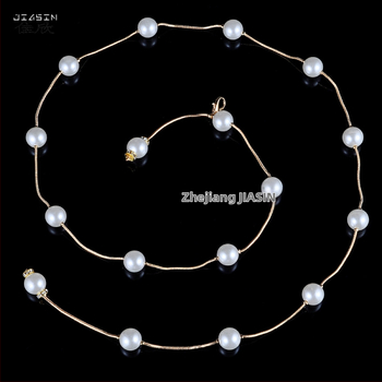 Διπλής χρήσης μαργαριταρένιο ζώνης μέσης, μεταλλική κατασκευή, αγκράφα από κράμα, κούμπωμα με γάντζο, λεπτή διάσταση (<2 cm), Jia Xin, άνοιξη 2025