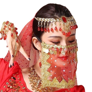 Unisex Belly Dance veo — šifon, poliester 80-90%, ljeto 2024