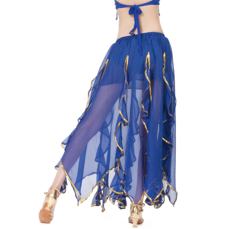 BELLYQUEEN Suknja za Belly Dance – nježna, lagana šifon tkanina; vanjska tkanina: šifon; podstava: Spandex 100%