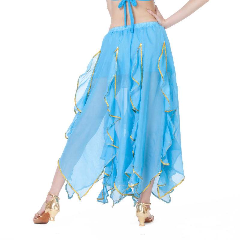 BELLYQUEEN Suknja za Belly Dance – nježna, lagana šifon tkanina; vanjska tkanina: šifon; podstava: Spandex 100%