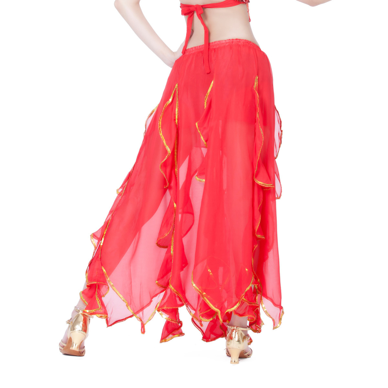 BELLYQUEEN Suknja za Belly Dance – nježna, lagana šifon tkanina; vanjska tkanina: šifon; podstava: Spandex 100%
