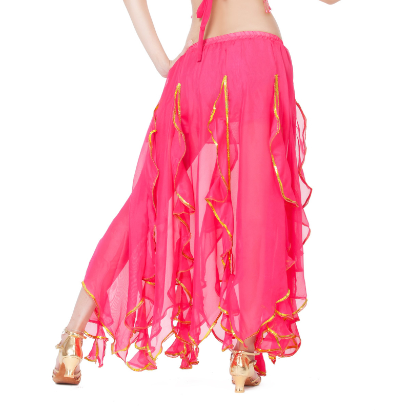 BELLYQUEEN Suknja za Belly Dance – nježna, lagana šifon tkanina; vanjska tkanina: šifon; podstava: Spandex 100%