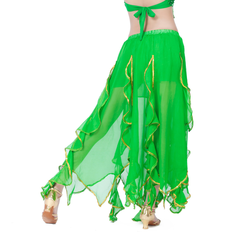 BELLYQUEEN Suknja za Belly Dance – nježna, lagana šifon tkanina; vanjska tkanina: šifon; podstava: Spandex 100%