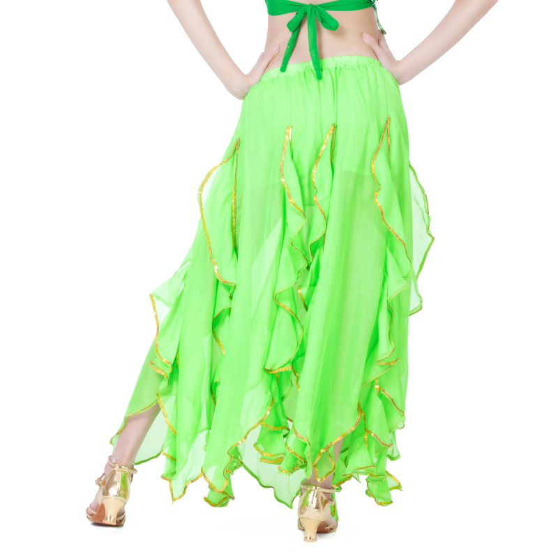 BELLYQUEEN Suknja za Belly Dance – nježna, lagana šifon tkanina; vanjska tkanina: šifon; podstava: Spandex 100%