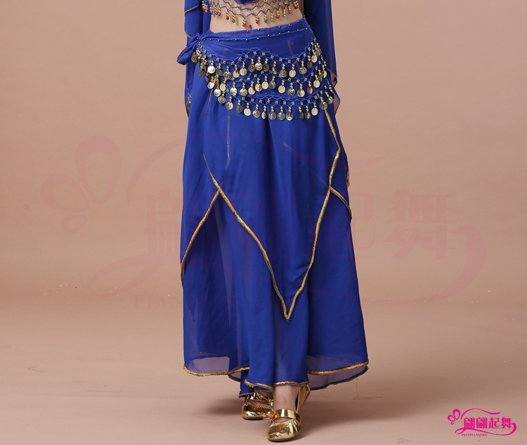 Nemzeti Táncruha - Felnőtt, has-táncra és néptáncra alkalmas szoknya, 120D chiffon, chiffon bélés