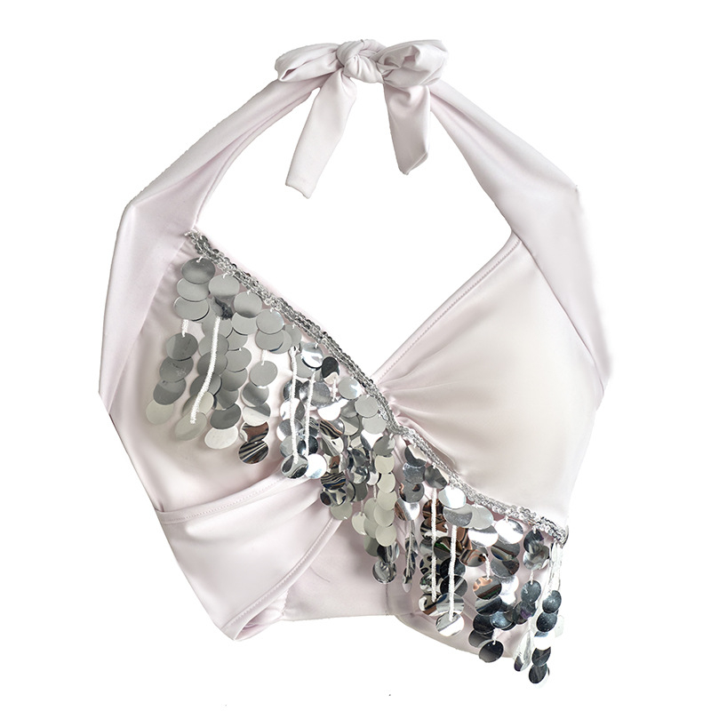 Colier de talie pentru Belly Dance cu paiete și ciucuri, set pentru începători orientali/indieni — poliester >95%, compoziția principală 2: poliester 95%+, croială compusă, lansare primăvara 2025