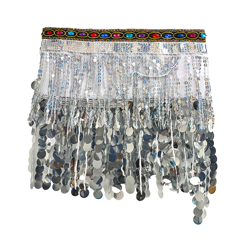 Colier de talie pentru Belly Dance cu paiete și ciucuri, set pentru începători orientali/indieni — poliester >95%, compoziția principală 2: poliester 95%+, croială compusă, lansare primăvara 2025