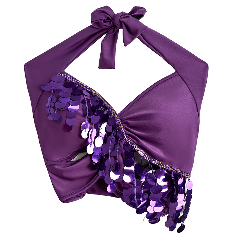 Colier de talie pentru Belly Dance cu paiete și ciucuri, set pentru începători orientali/indieni — poliester >95%, compoziția principală 2: poliester 95%+, croială compusă, lansare primăvara 2025