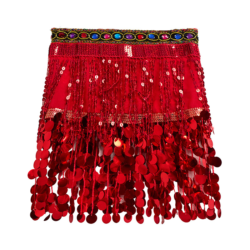 Colier de talie pentru Belly Dance cu paiete și ciucuri, set pentru începători orientali/indieni — poliester >95%, compoziția principală 2: poliester 95%+, croială compusă, lansare primăvara 2025