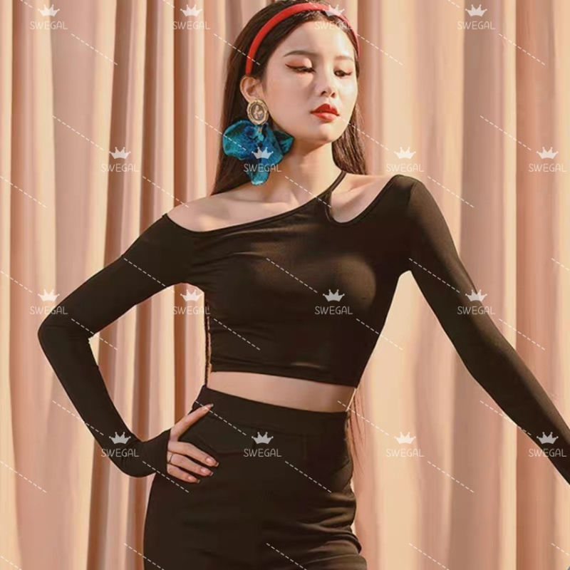 Set de Belly Dance: Top și fustă din modal; peste 95% conținut modal; lansare toamnă 2025; stil elegant, proaspăt și dulce; croitură prin cusături