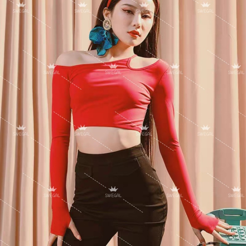 Set de Belly Dance: Top și fustă din modal; peste 95% conținut modal; lansare toamnă 2025; stil elegant, proaspăt și dulce; croitură prin cusături