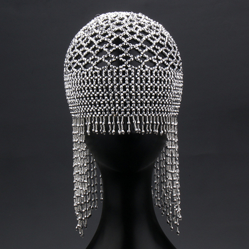 Rokdarbs līgavas matu aksesuārs ar garām pērlītēm, zvaigznīšu stilā, no poliestera šķiedras, izcelsme: Jinhua