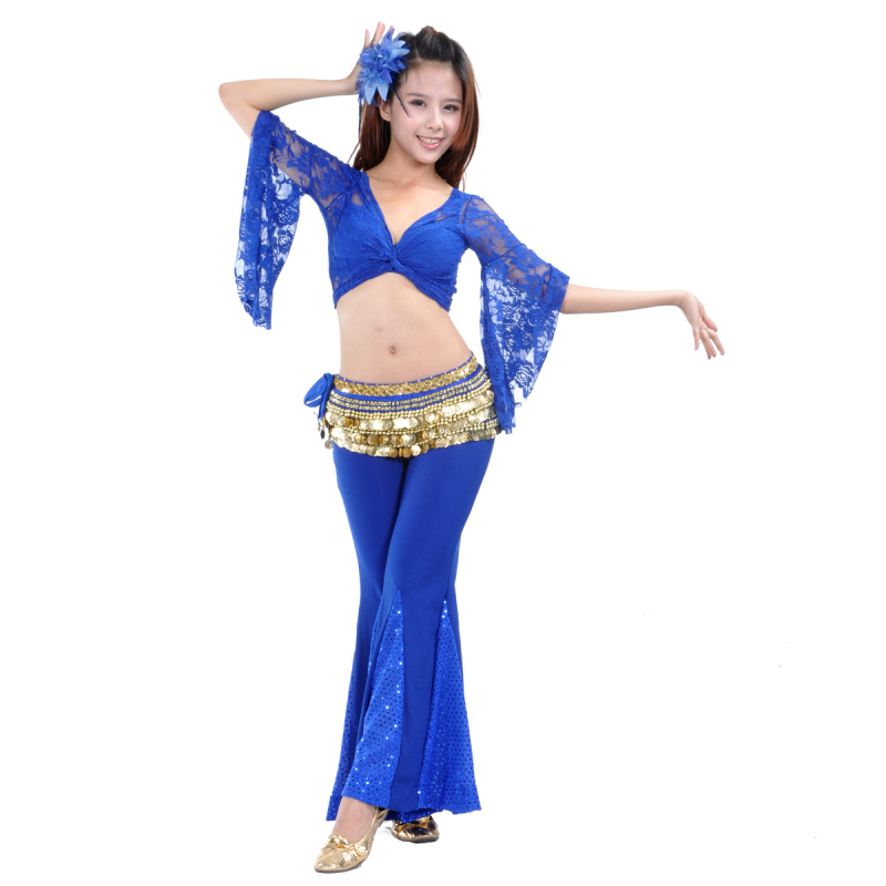 Čipkasti top i hlače s ribljim repom – belly dance set za žene