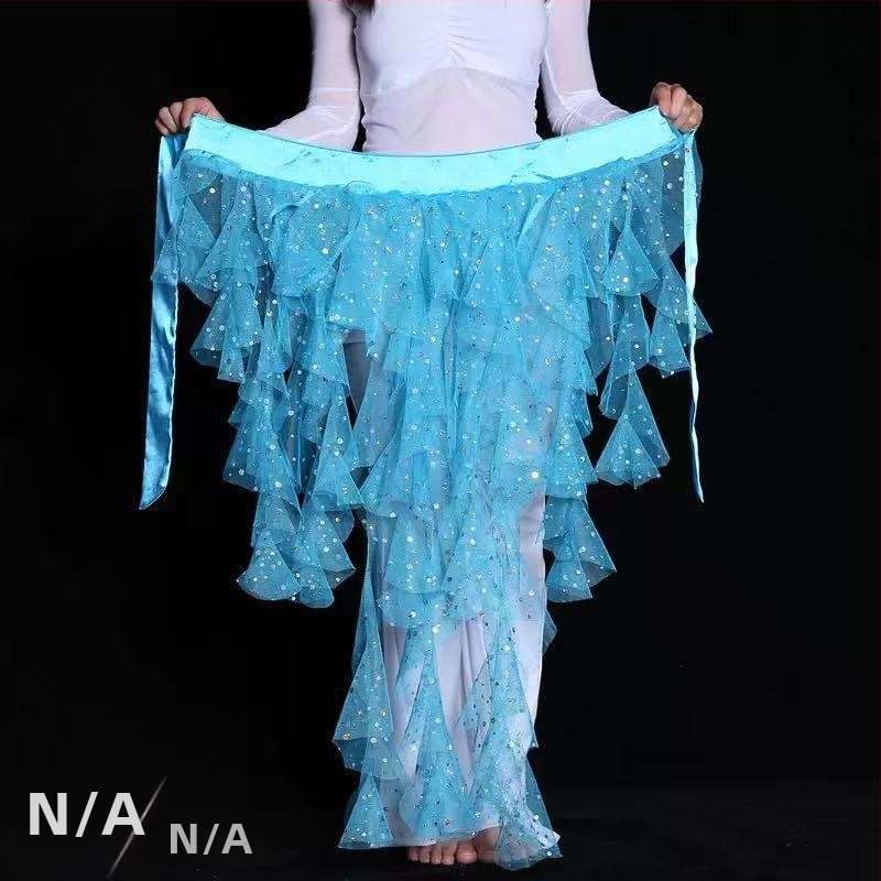 Centură pentru dans Belly cu țesătură plasată, motif vulpe cu nouă cozi, lanț de talie brodat, stil egiptean pentru dans jazz