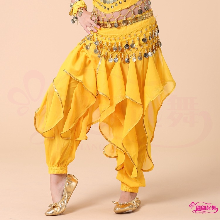 Dječji kostim za indijski ples s okretnim hlačama za belly dance i narodne plesove Xinjiang