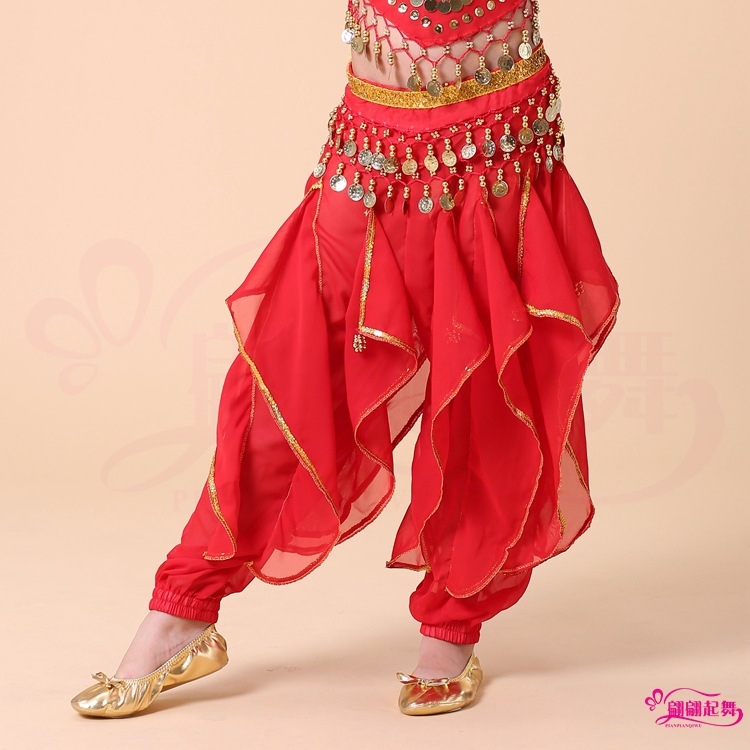 Dječji kostim za indijski ples s okretnim hlačama za belly dance i narodne plesove Xinjiang