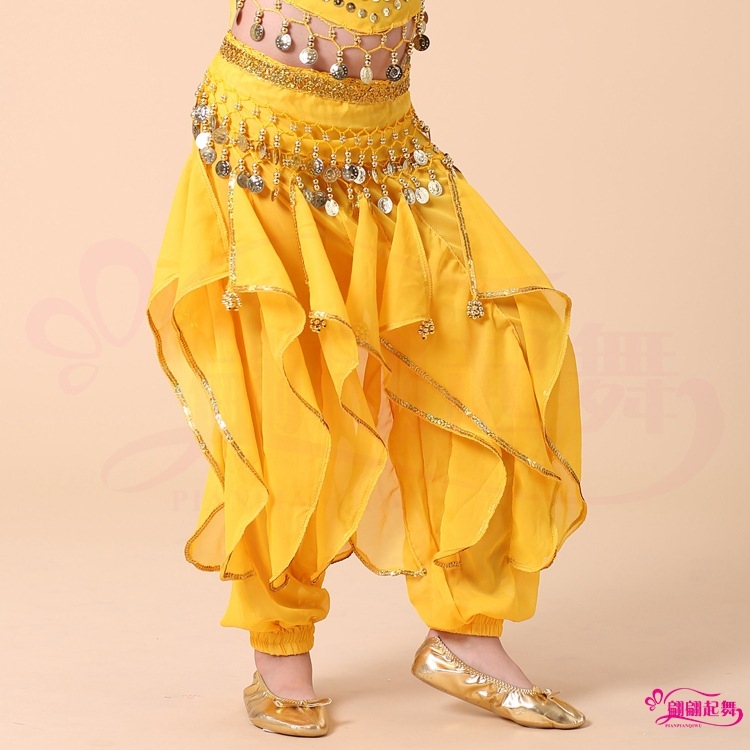 Dječji kostim za indijski ples s okretnim hlačama za belly dance i narodne plesove Xinjiang