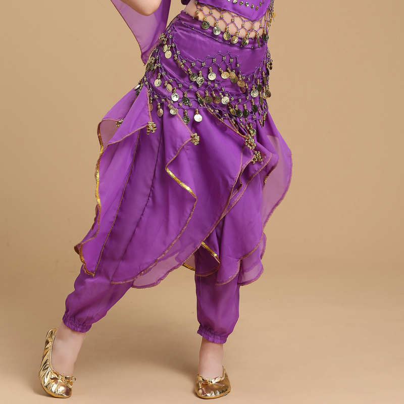 Dječji kostim za indijski ples s okretnim hlačama za belly dance i narodne plesove Xinjiang