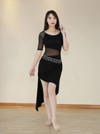 BELLYQUEEN Dancer set za belly dance za žene, modalna tkanina s 95% pamuka, pogodna za sve sezone, za belly dance i orijentalni ples, fitness i pokreti plesa
