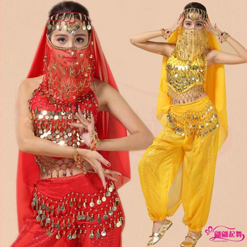 Kostým na belly dance - nový indický kostým na vystúpenie - tréningový set