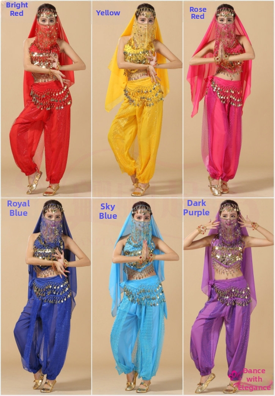 Kostým na belly dance - nový indický kostým na vystúpenie - tréningový set
