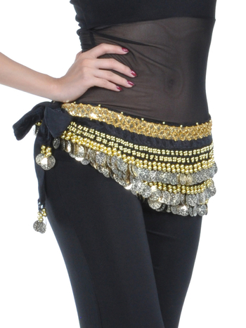 BELLYQUEEN/Dancer pojas za ples trbuha od baršuna, poliester tkanina, unisex