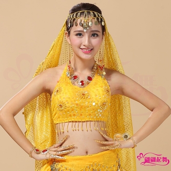 Kostim za belly dance s šifonskim gornjim dijelom i grudnjakom, folklorni plesni kostim za odrasle, podstava od poliestera