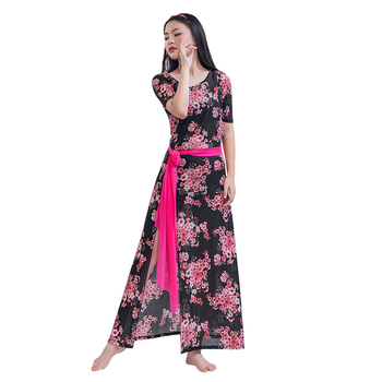 Butterfly Roba za Belly Dance s cvjetnim printom, mrežasti materijal, 60% spandeks, za žene