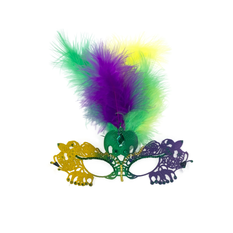 Puse-sejas karnevāla maska ar pērlītēm, tauriņa galvas lente, plastmasa, mīļš stils, DIY rekvizīts