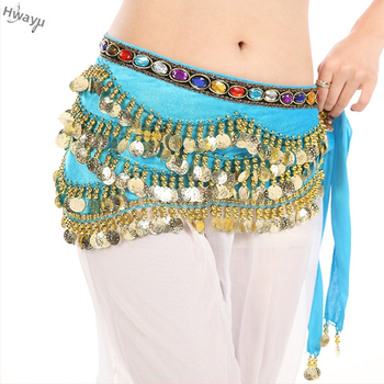 Μεταλλική ζώνη μέσης για ανατολίτικο χορό με κρεμαστά νομίσματα και διαμαντικές λεπτομέρειες; χωρίς αγκράφα; συσκευασία 10 τεμάχια