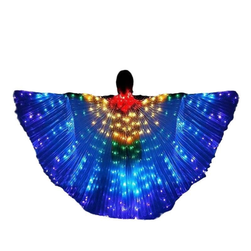 LED krila za belly dance, kostim s 360° velikim krilima leptira, mrežasta tkanina i spandex, unisex