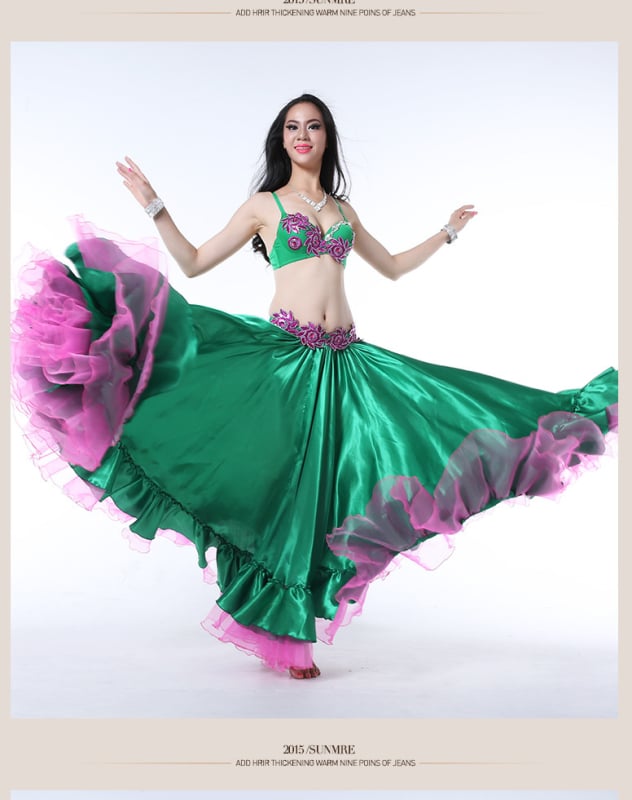Suknja za ples za flamenco i belly dance s velikim zamahom – najlon 80%, za žene, scenski kostim