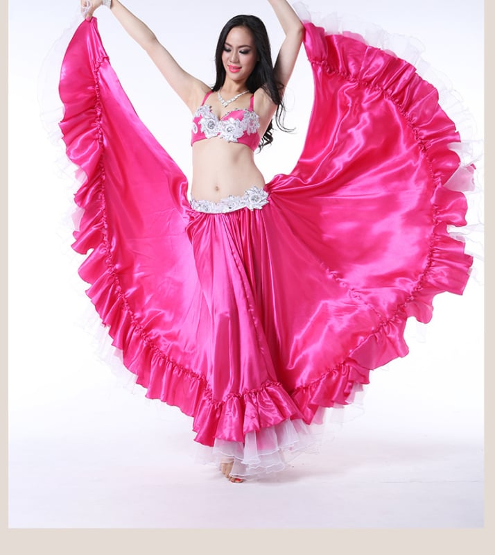 Suknja za ples za flamenco i belly dance s velikim zamahom – najlon 80%, za žene, scenski kostim