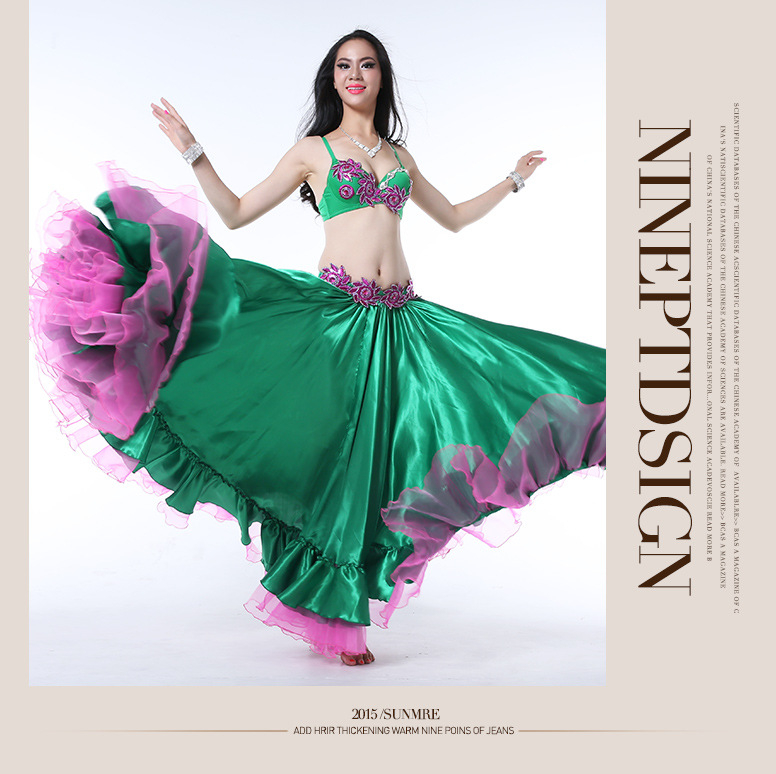 Suknja za ples za flamenco i belly dance s velikim zamahom – najlon 80%, za žene, scenski kostim