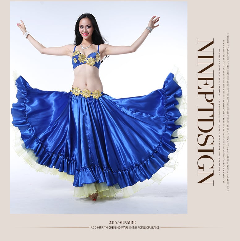 Suknja za ples za flamenco i belly dance s velikim zamahom – najlon 80%, za žene, scenski kostim