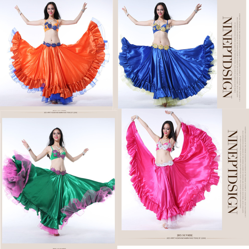 Suknja za ples za flamenco i belly dance s velikim zamahom – najlon 80%, za žene, scenski kostim